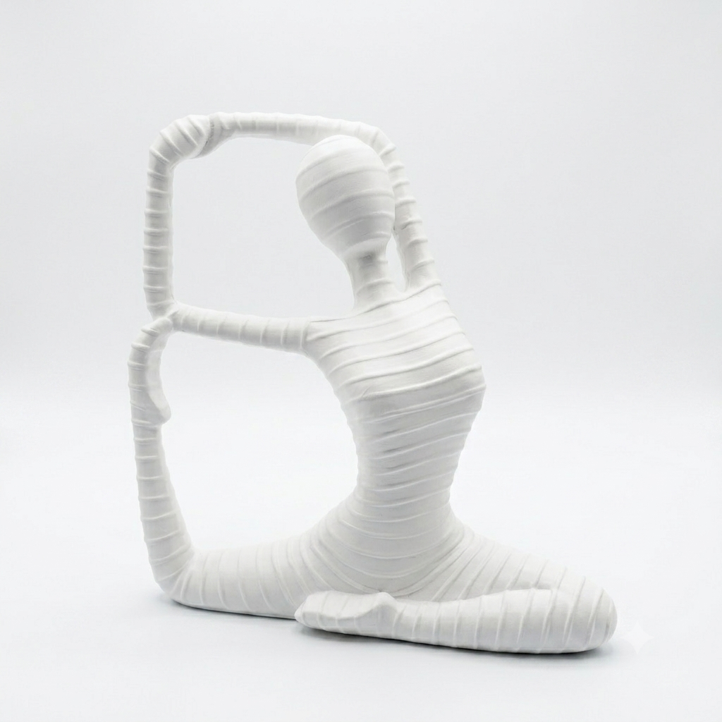 Modern Yoga Lady Sculpture
