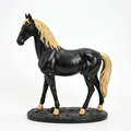 Statue Horse Black & Golden