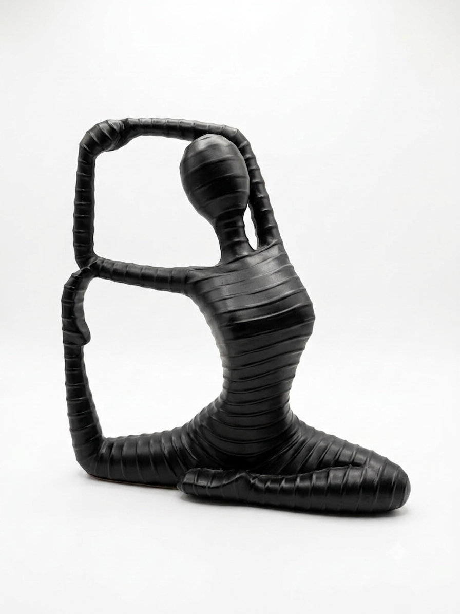 Modern Yoga Lady Sculpture