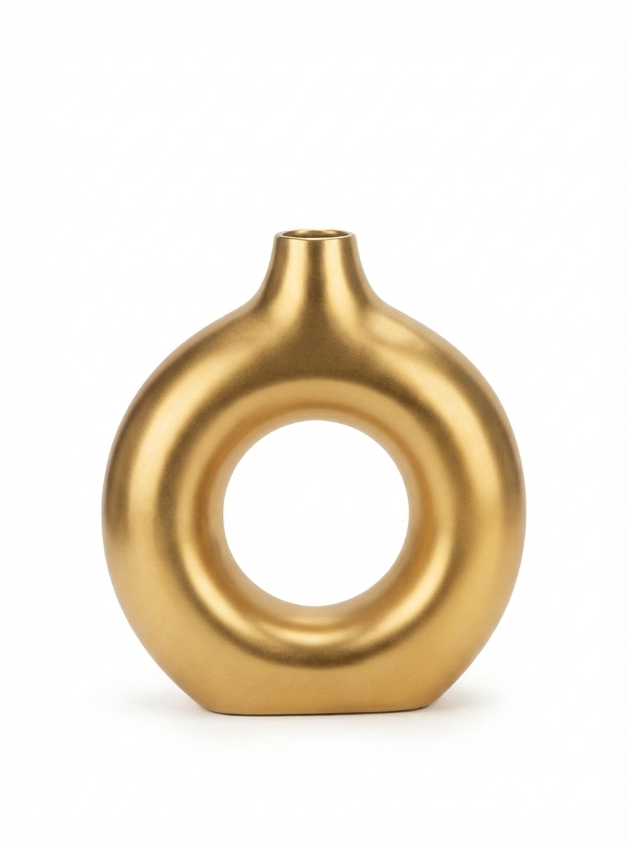 Premium Quality Golden Donut Vase