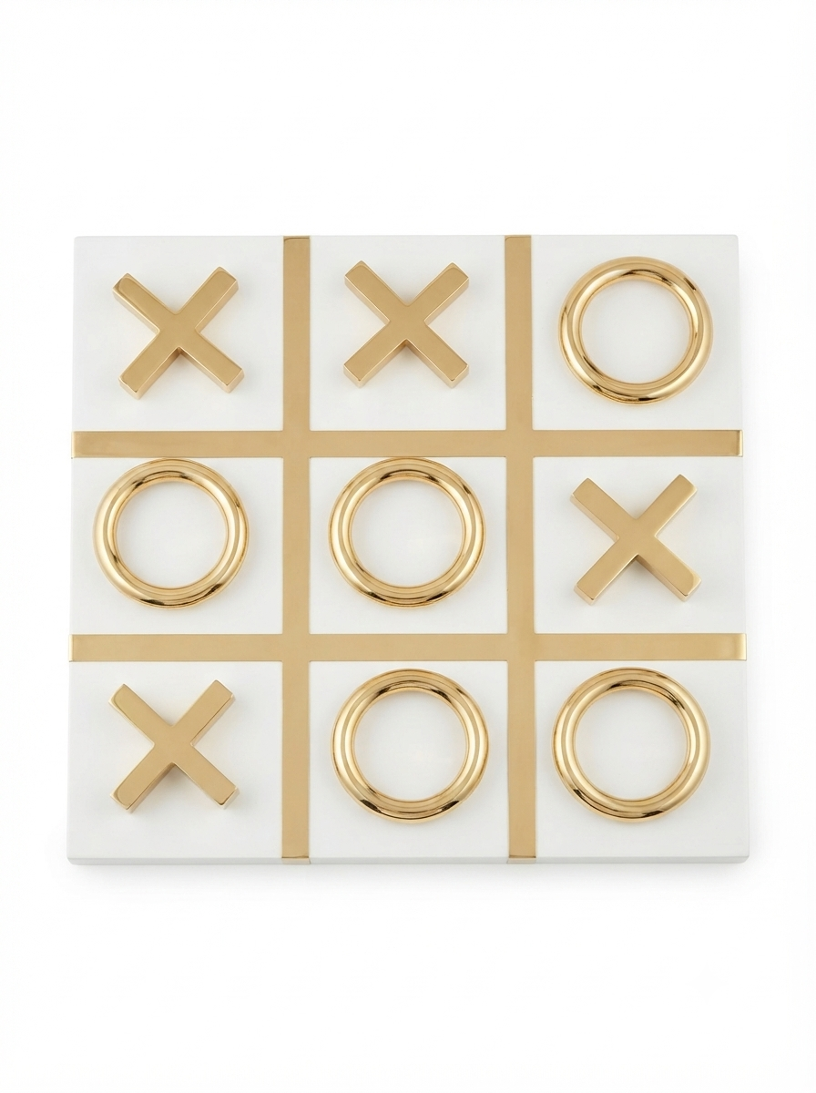 Luxury Gold Tic-Tac-Toe Showpiece
