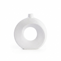Pure Ceramic Donut White Vase